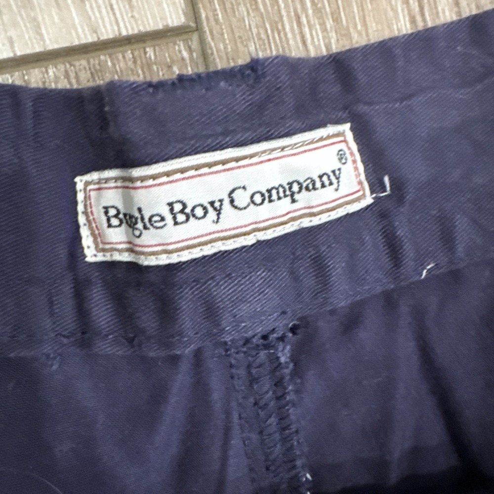 Vintage Bugle Boy Company Pants Sz 38wx32L Navy Khakis Chinos Straight Trousers - Picture 5 of 11